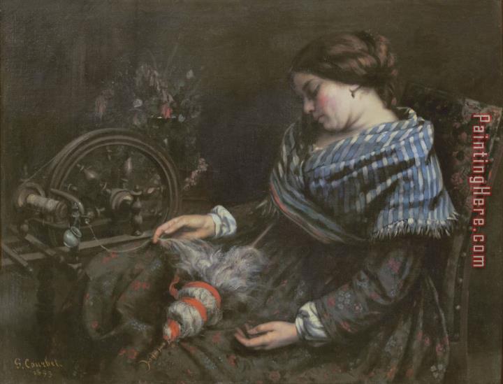 Gustave Courbet The Sleeping Embroiderer